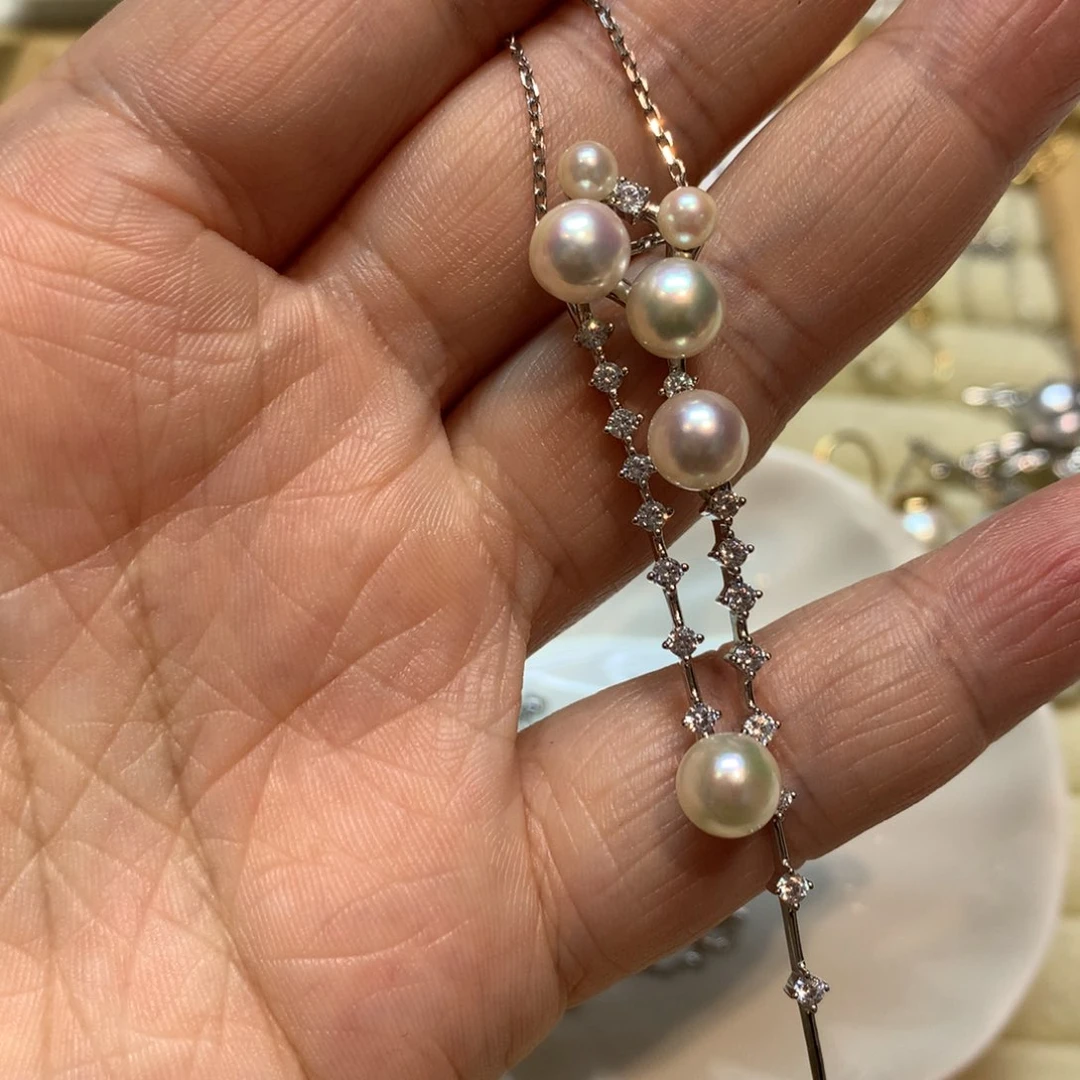 海水珍珠颈饰银S925镶嵌