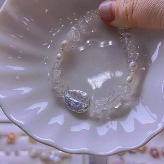 淡水珍珠手绳合金