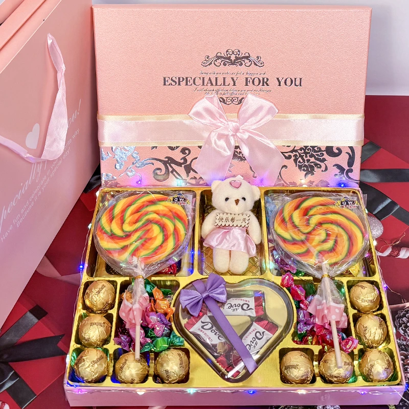 Dove/德芙 七夕节巧克力糖果礼盒装彩虹棒棒糖生日礼物送给女朋友