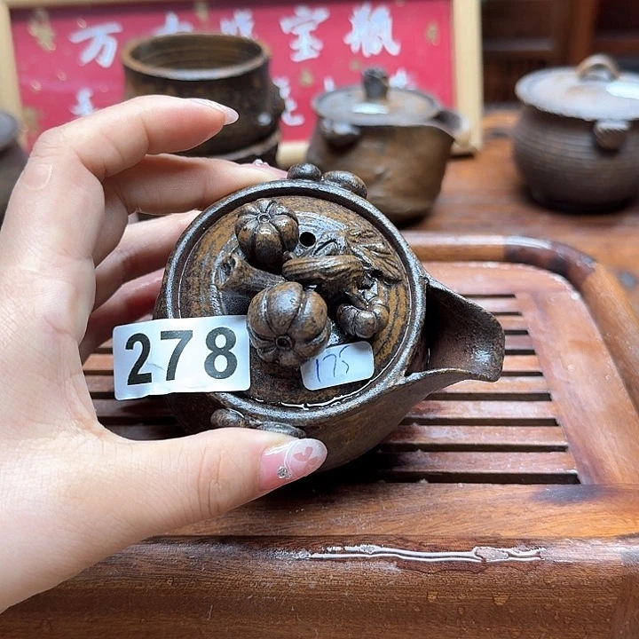 纯手工制作粗陶茶具