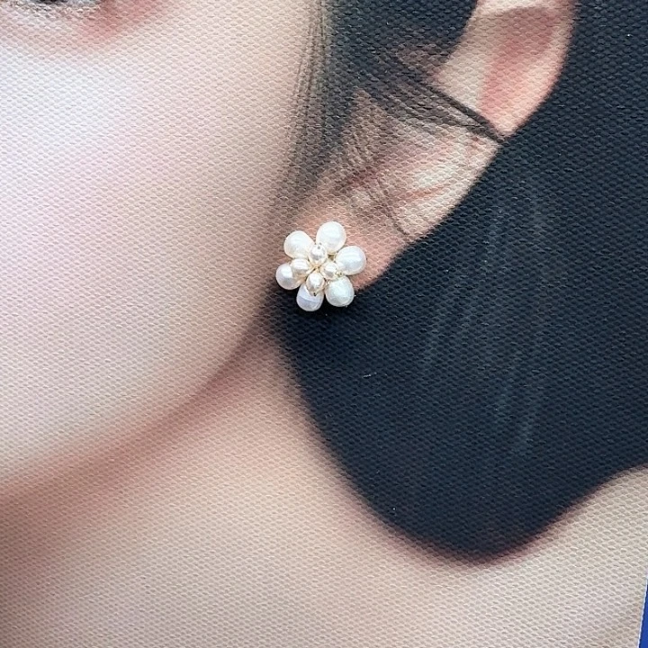 淡水珍珠发饰银S925镶嵌