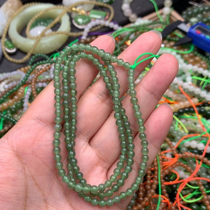 和田玉未镶嵌手链56