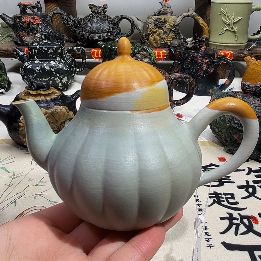 松花石思婷瓜棱壶200cc