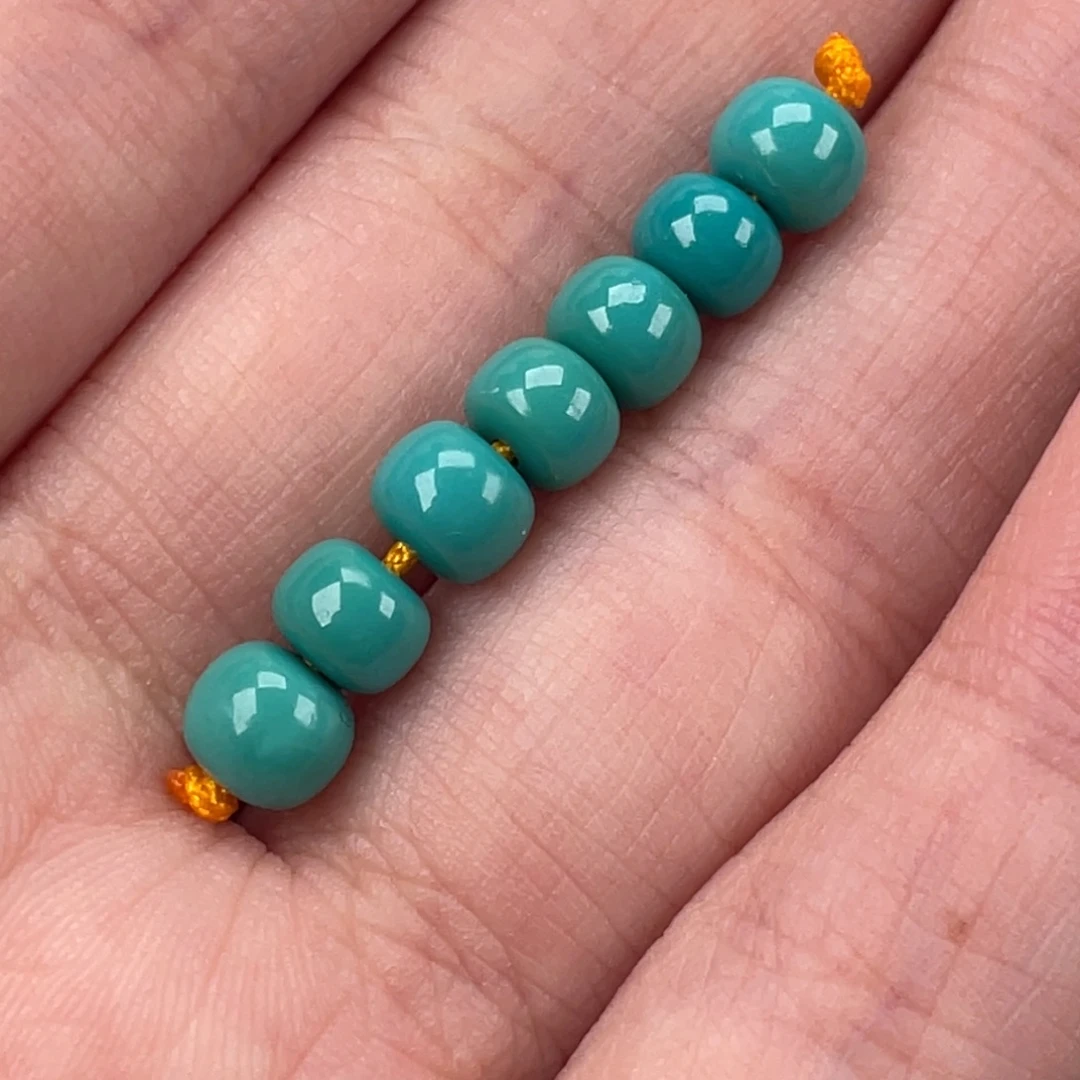 绿松石合金挂件老形串珠