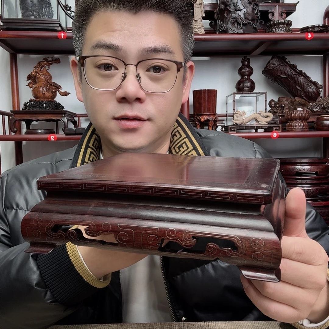 红酸枝工艺品底座