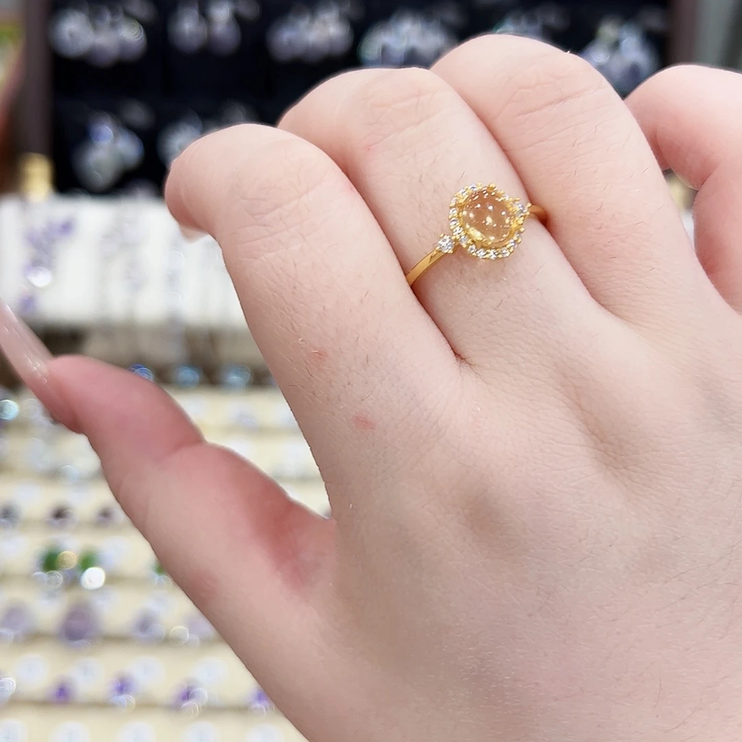 小***子水晶银S925镶嵌戒指