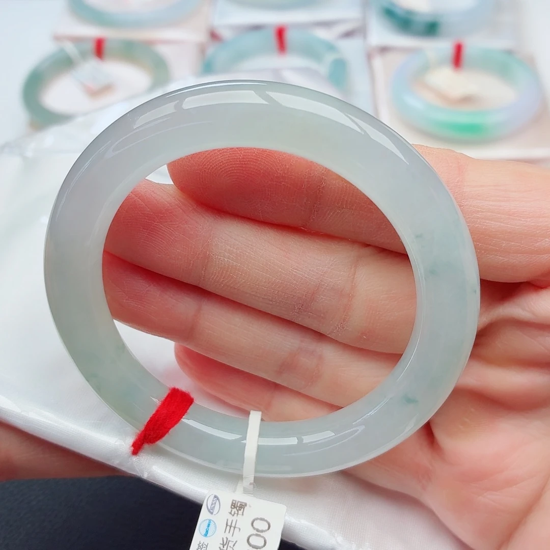 翡翠未镶嵌手镯21号-53圈口