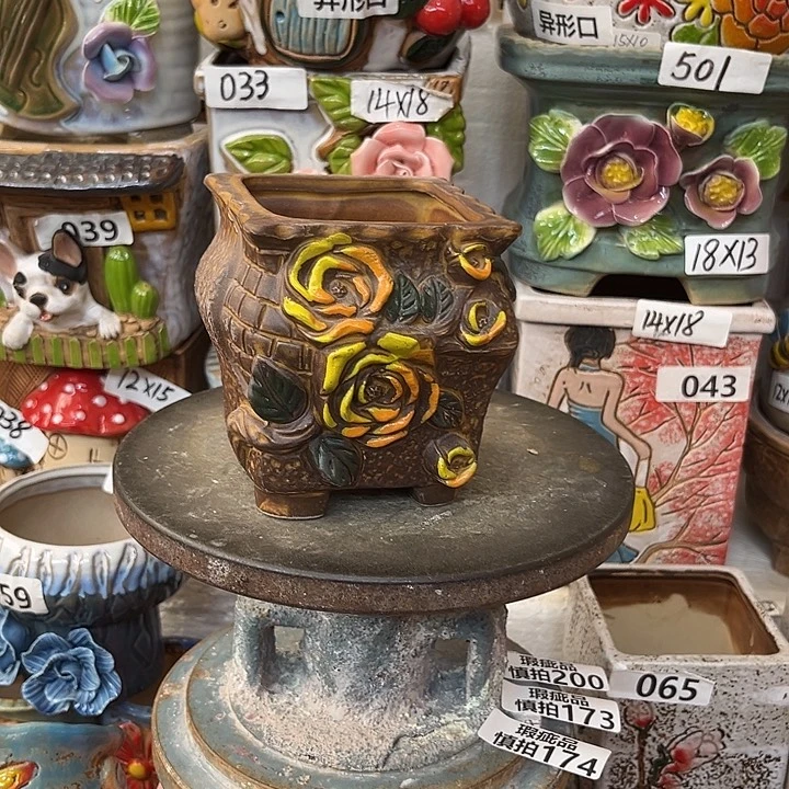 粗陶材质多肉花盆