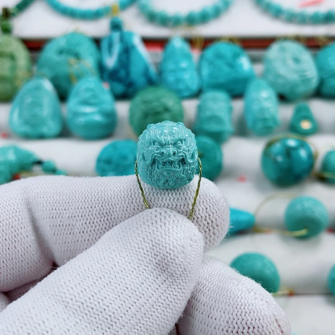 绿松石未镶嵌车挂直径14