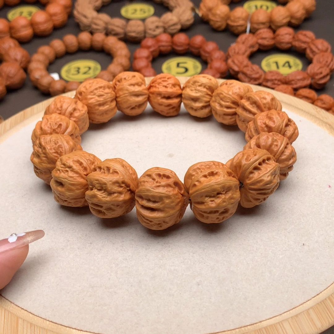 文玩核桃手串粗筋磨盘