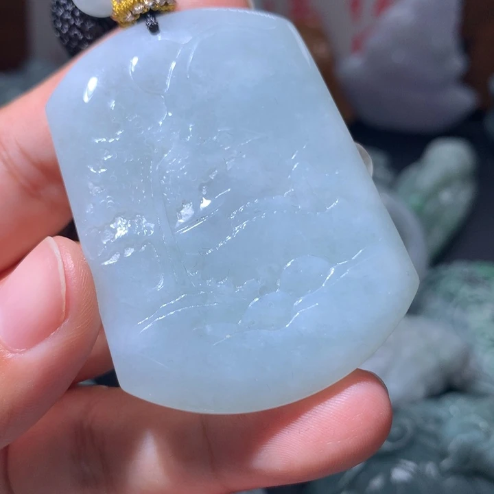 翡翠未镶嵌颈饰保真天然A货翡翠