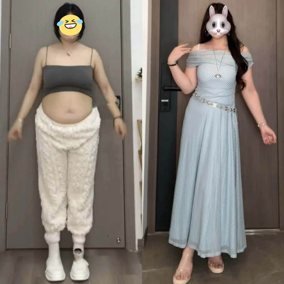 法式蓝色条纹露肩雪纺连衣裙女夏季性感纯欲气质收腰鱼尾度假长裙