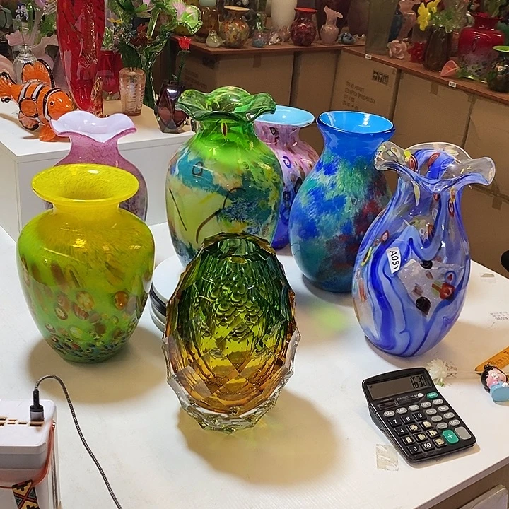 红***杉7个花瓶高60厘米口径6厘米