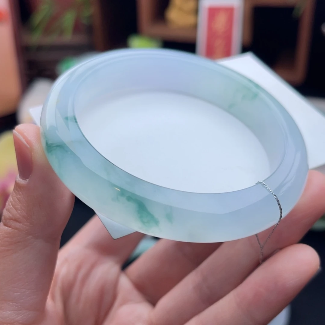 未镶嵌手镯翡翠水墨青花