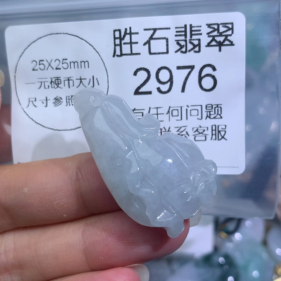 翡翠未镶嵌颈饰2976。