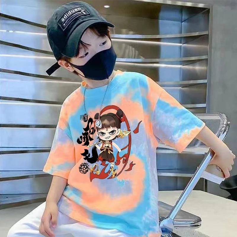 【新哪吒短袖】男童短袖t恤夏季新款儿童夏装男孩中大童百搭上衣服