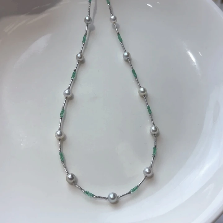 海水珍珠18K金镶嵌颈饰熙*