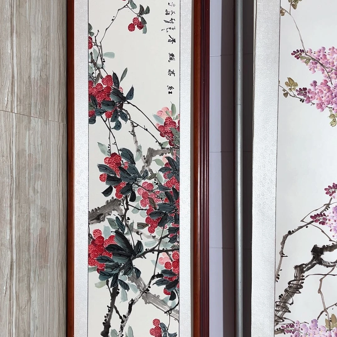 国画书画作品带框163×48
