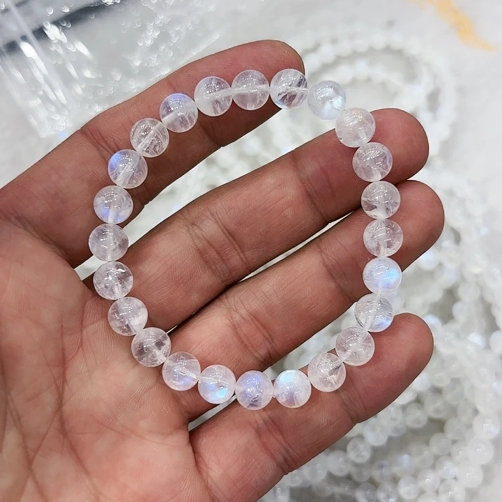 月光石手串未镶嵌蓝