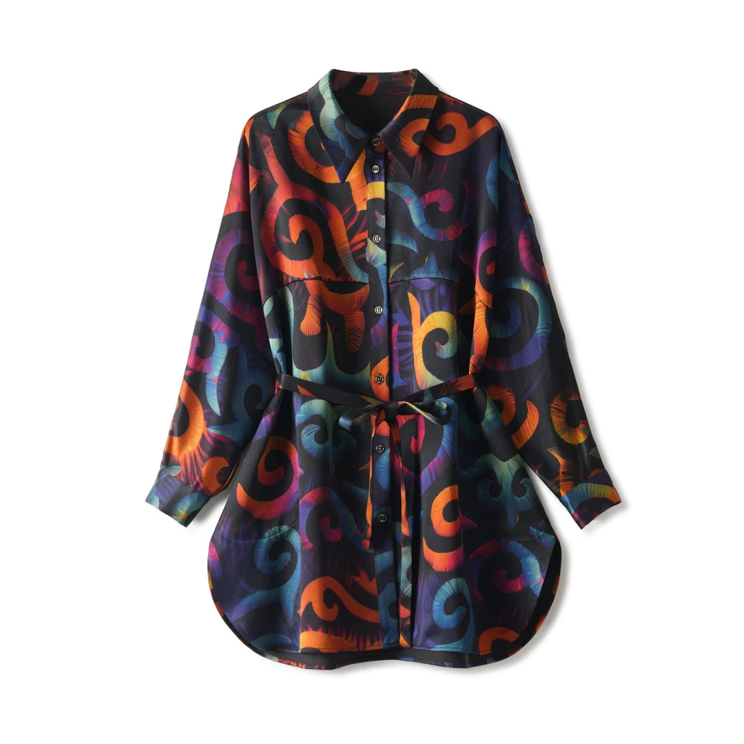 【玉洁定制】“彩虹追月”重缎皮子高货香云纱上衣显瘦LBW24164-Hc