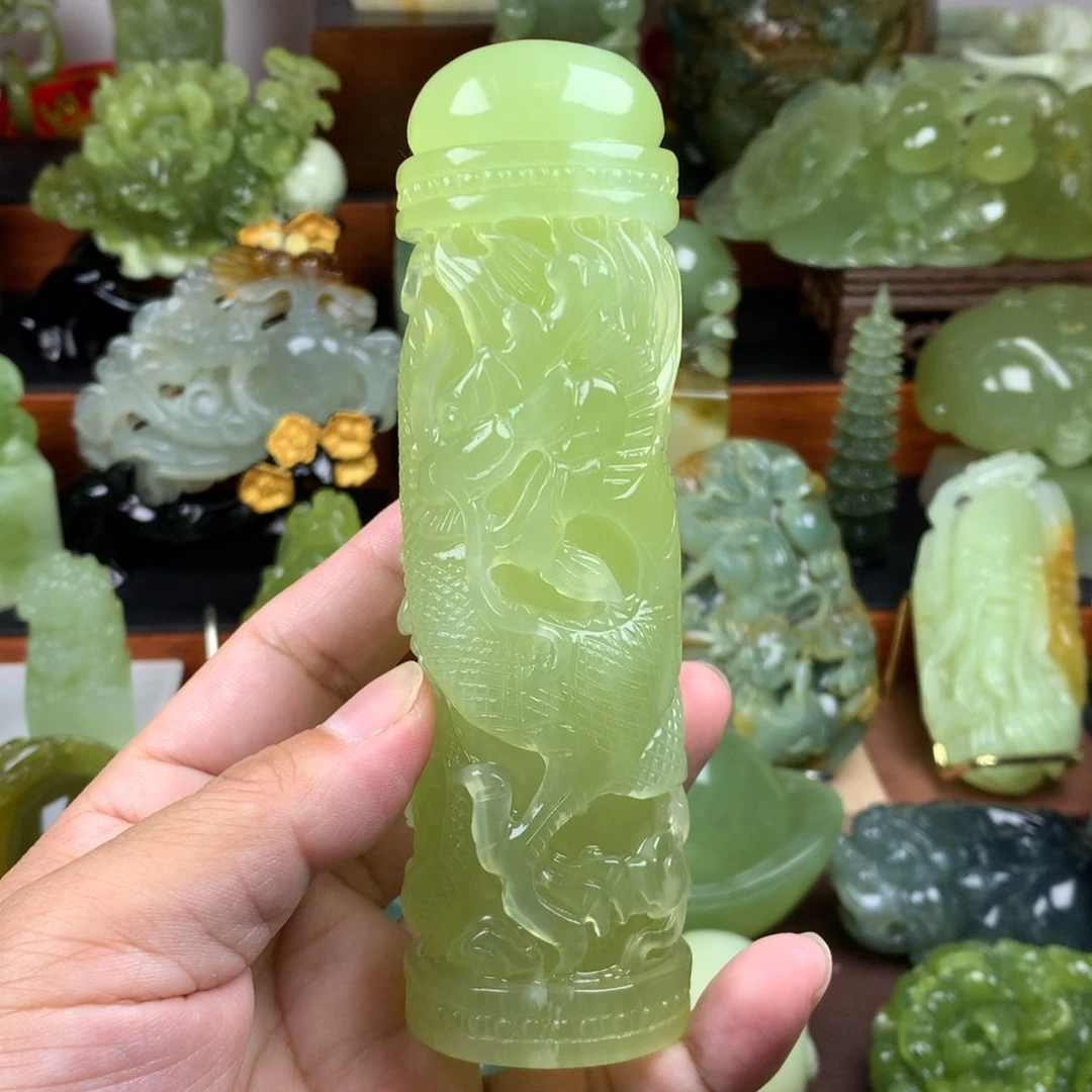 岫玉未镶嵌手把件
