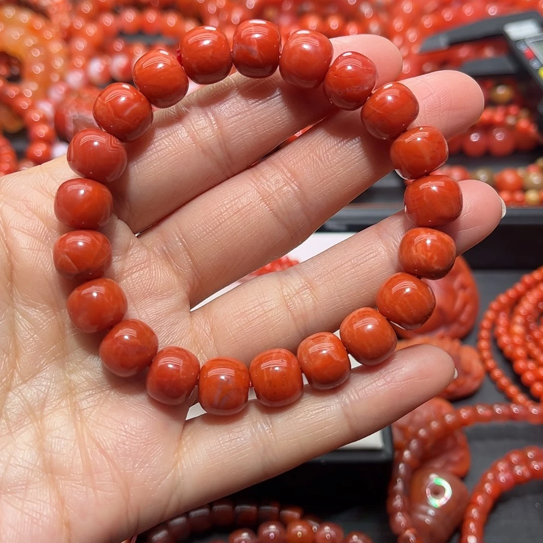 南红玛瑙手链未镶嵌