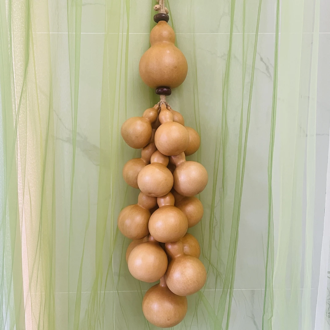 18颗原生态纯手工葫芦串平安招财客厅玄关茶室家居装饰创意挂饰