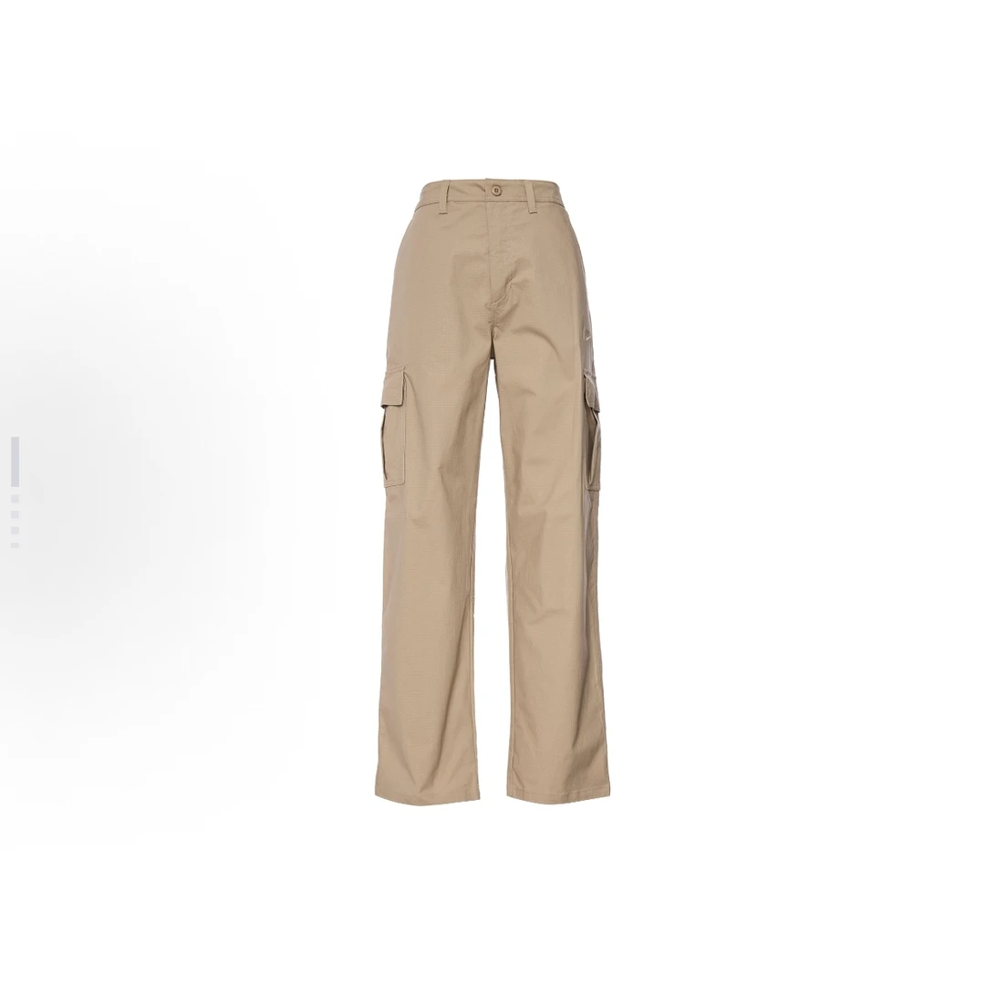 Nike 字母印花拉链直筒合身多口袋工装裤 男款 卡其色 FZ5766247