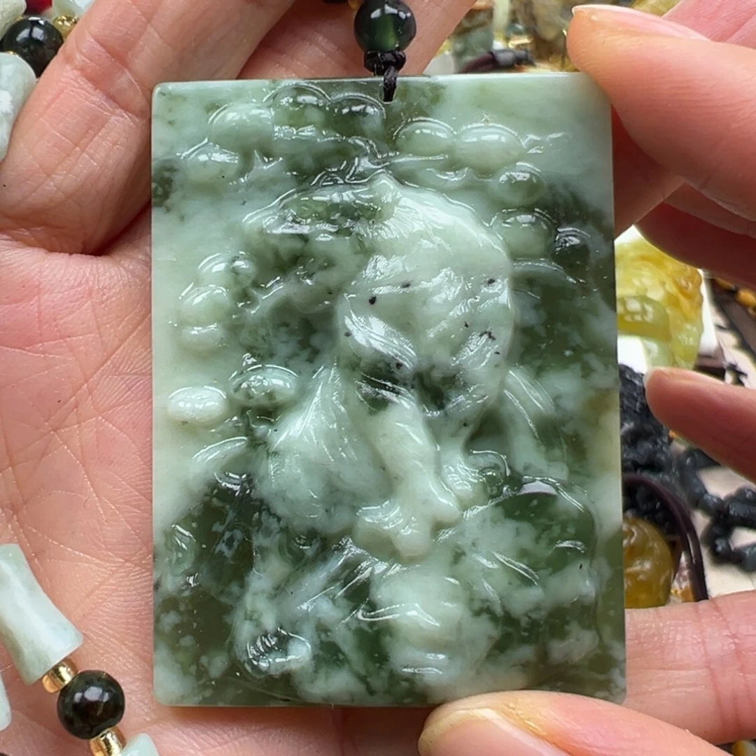 岫玉未镶嵌挂件挂件