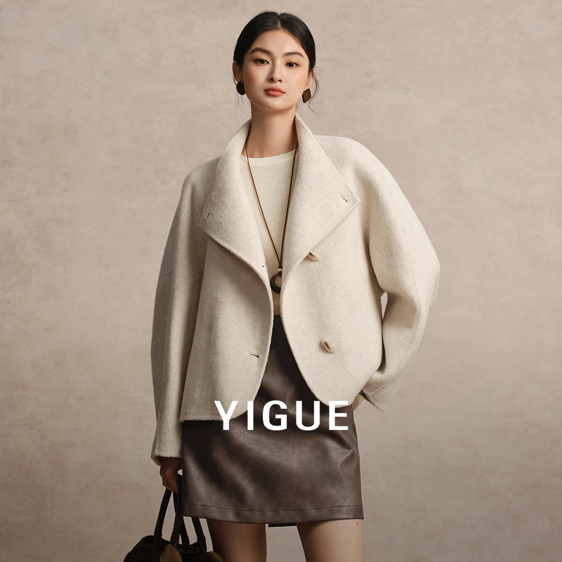 【小熊专属】亦谷羊毛立领呢子外套新款保暖开衫上衣G5WAN449