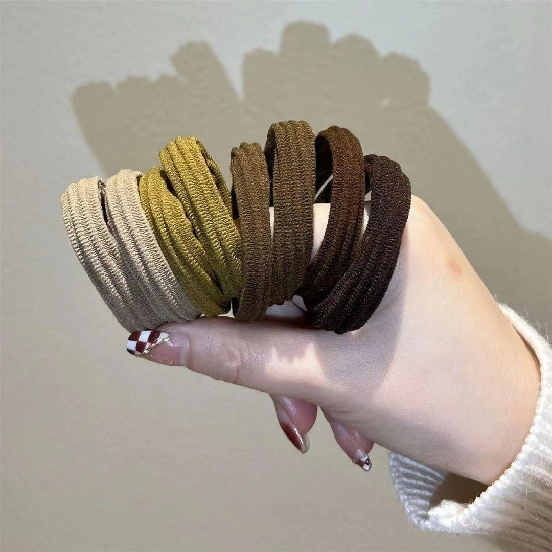 高弹力韩系简约皮筋发圈女扎头发网红高马尾头绳不伤发