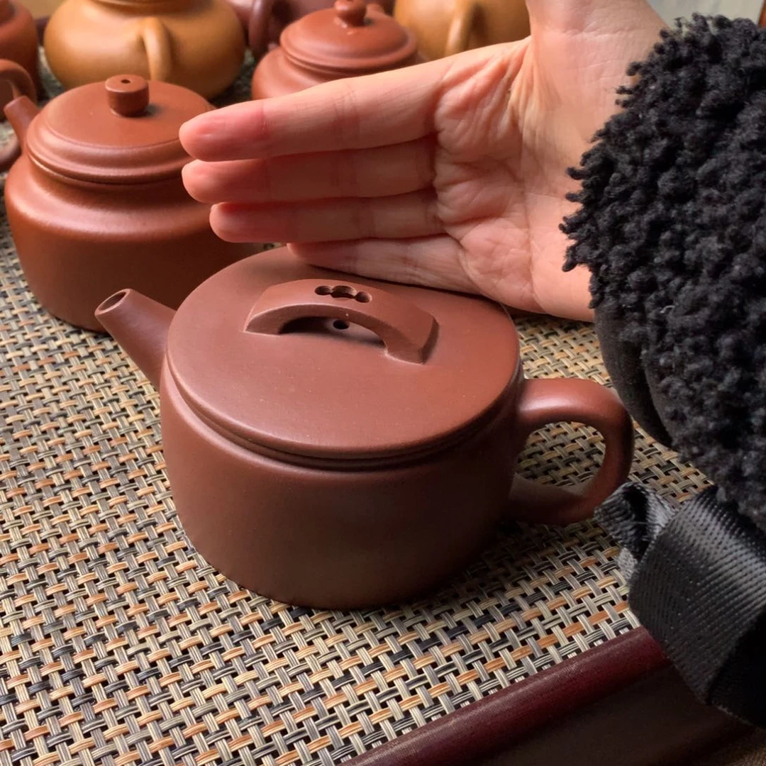 紫砂茶壶300毫升半手