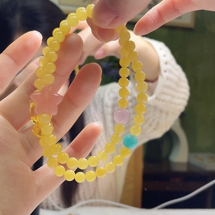 蜜蜡未镶嵌裸石手链