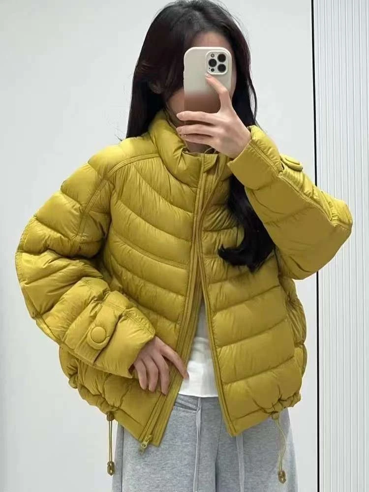 【现货爆款排骨】2025短款羽绒服外套女韩版宽松立领冬装外套B