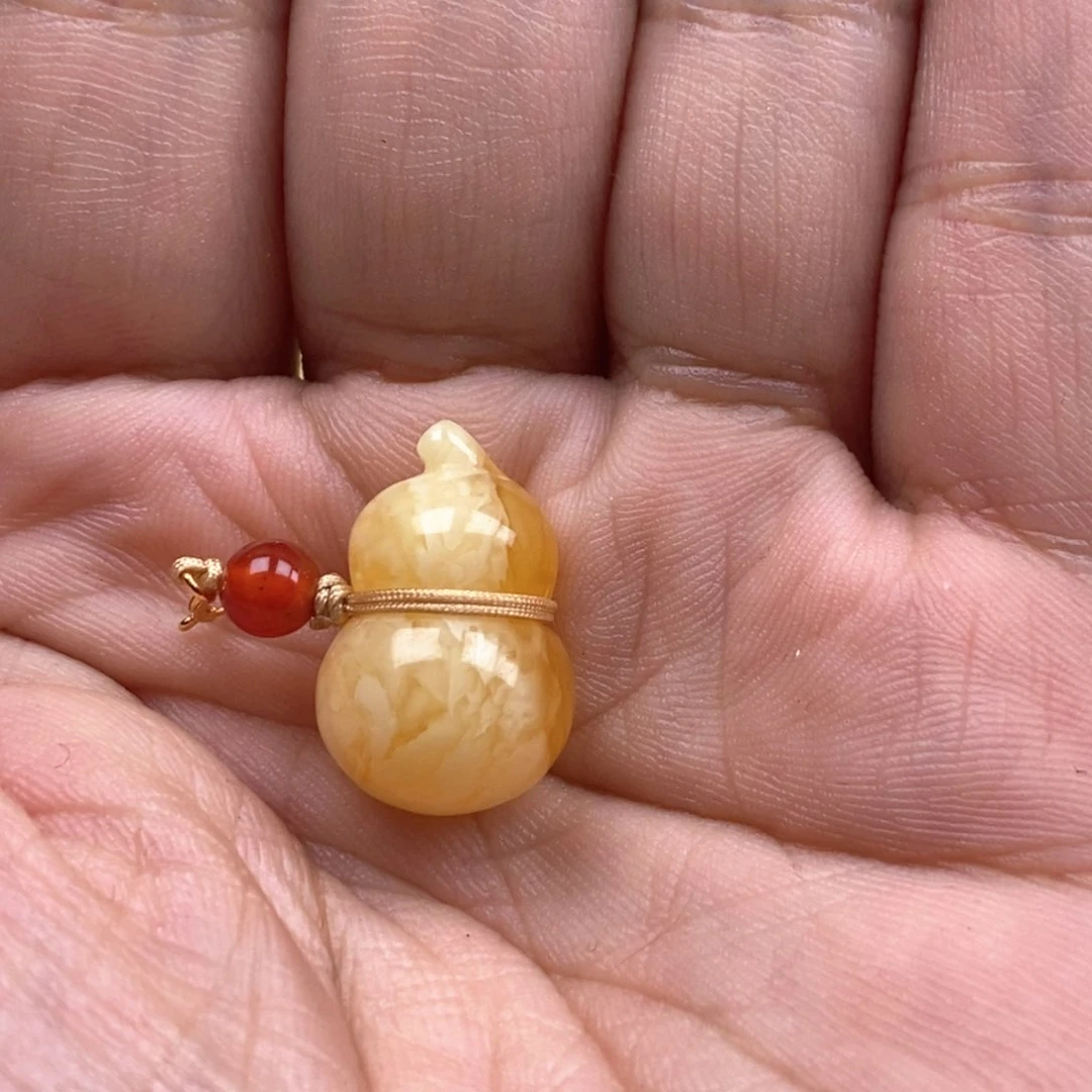 琥珀未镶嵌珠宝奇石蜜蜡葫芦