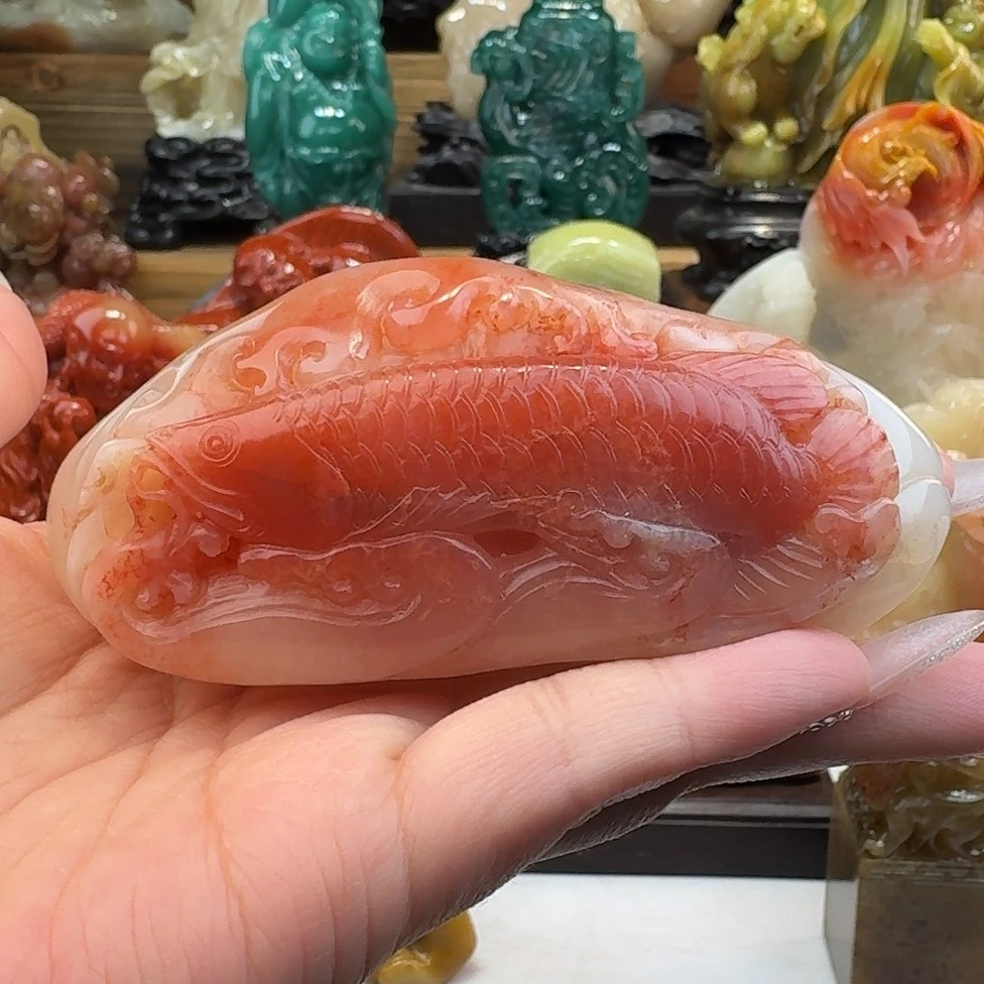 寿山石精品手把件