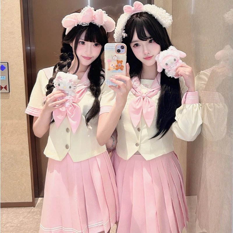 【草莓泡芙】樱奈熊收腰水手服原创正版JK制服日系校供感女学院风