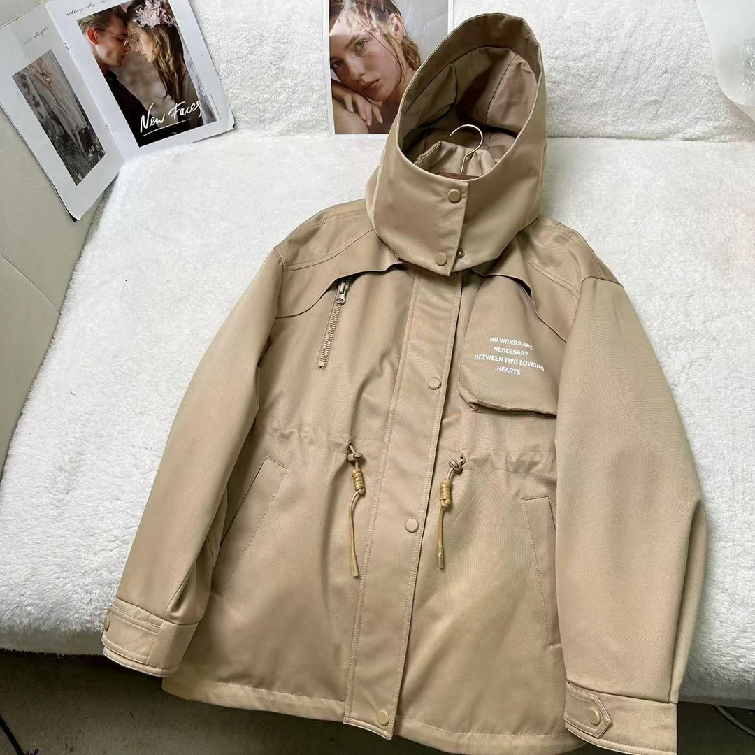 冬季户外休闲可拆卸连帽冲锋羽绒服H2567