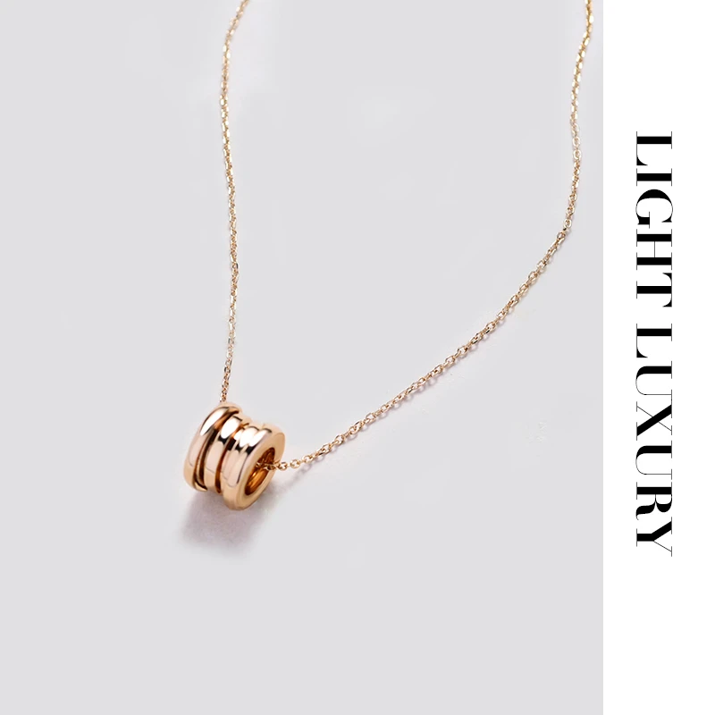 铜合金项链 486 V金工艺 弹簧小蛮腰项链 气质