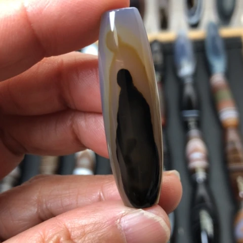 画***岚玛瑙/玉髓未镶嵌吊坠(不含链)