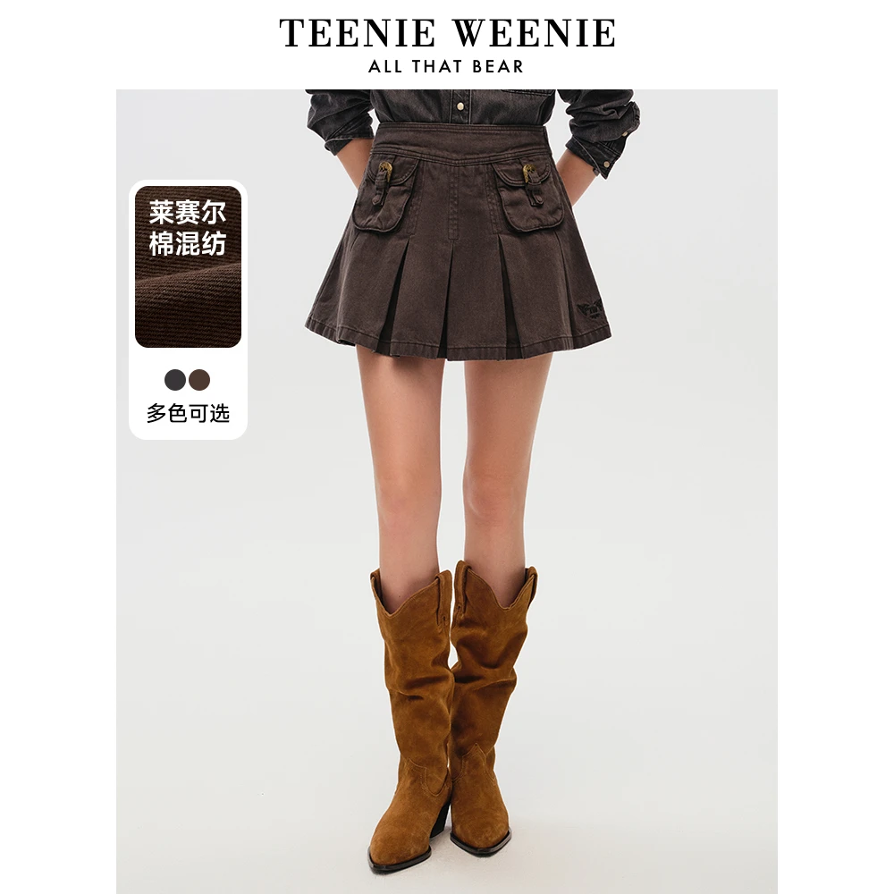 TeenieWeenie小熊女装2025春夏新款辣妹风牛仔短裙女TTWJ256301N
