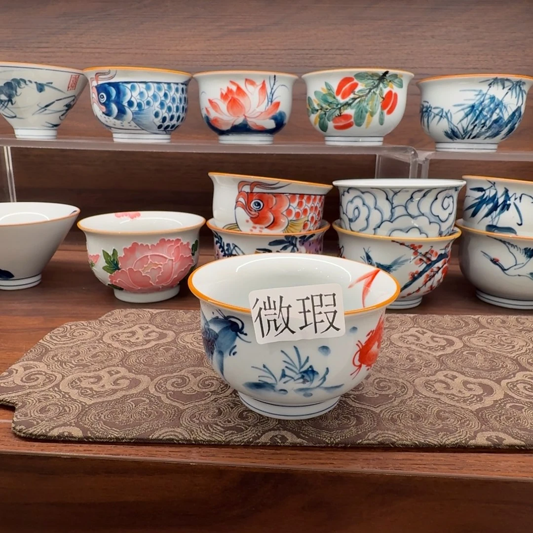 釉下彩纯手绘微瑕