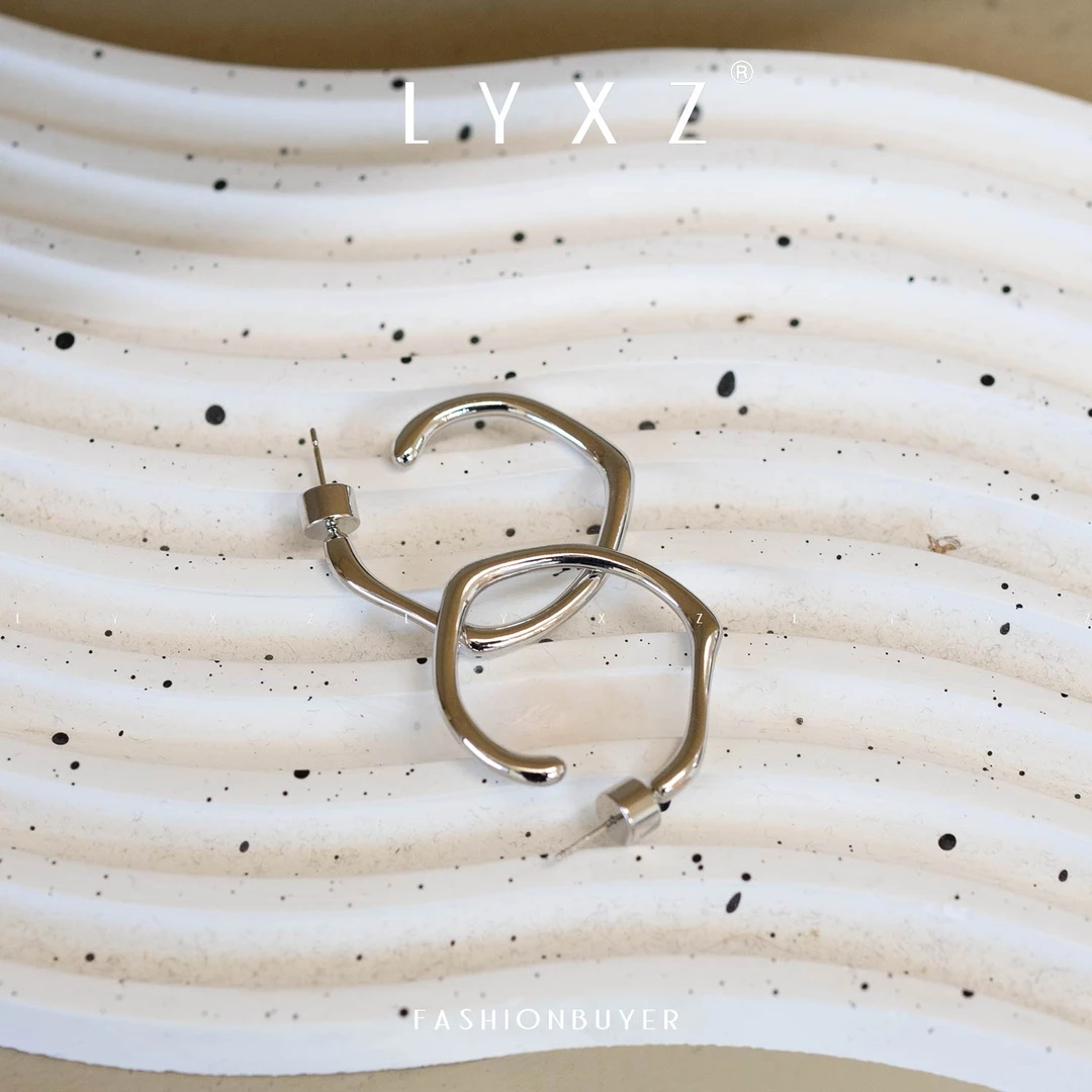 黄铜耳饰 大小与红人上新设计感时尚不规则异形耳环74865