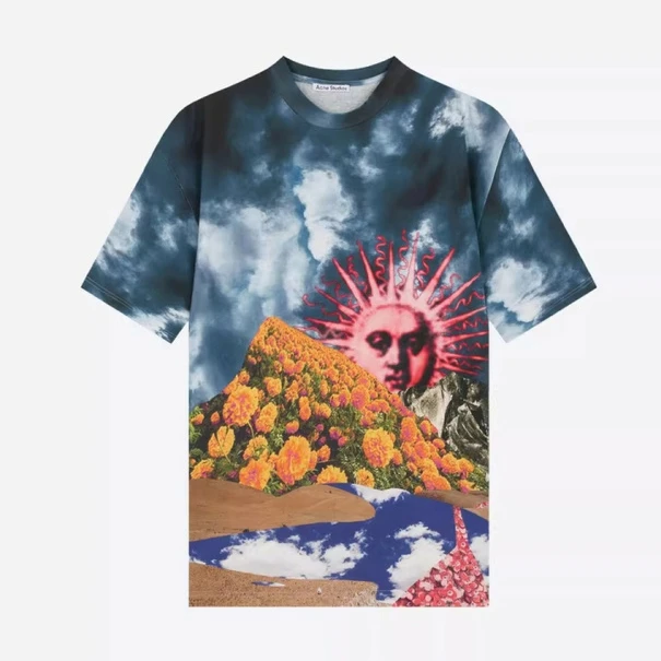 Acne Studios图案印花圆领男体恤衫短袖T恤AL0267-AN5