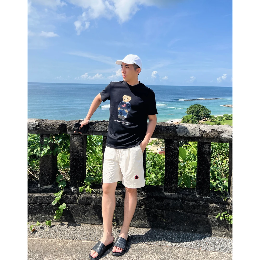 【拉夫小熊】25夏季薄款数码直喷立体绣60支液氨棉短袖T恤