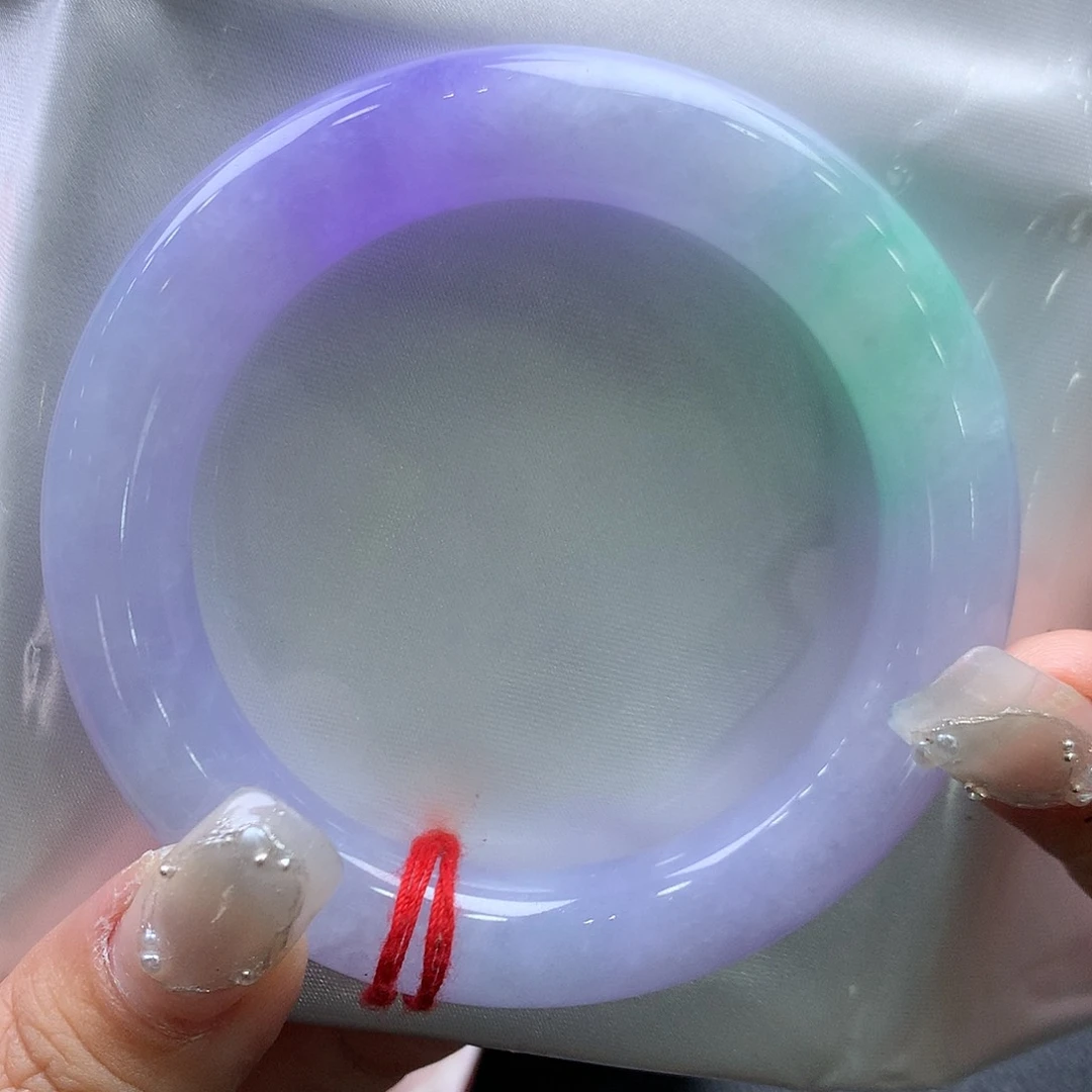 翡翠未镶嵌手镯54.4圆条