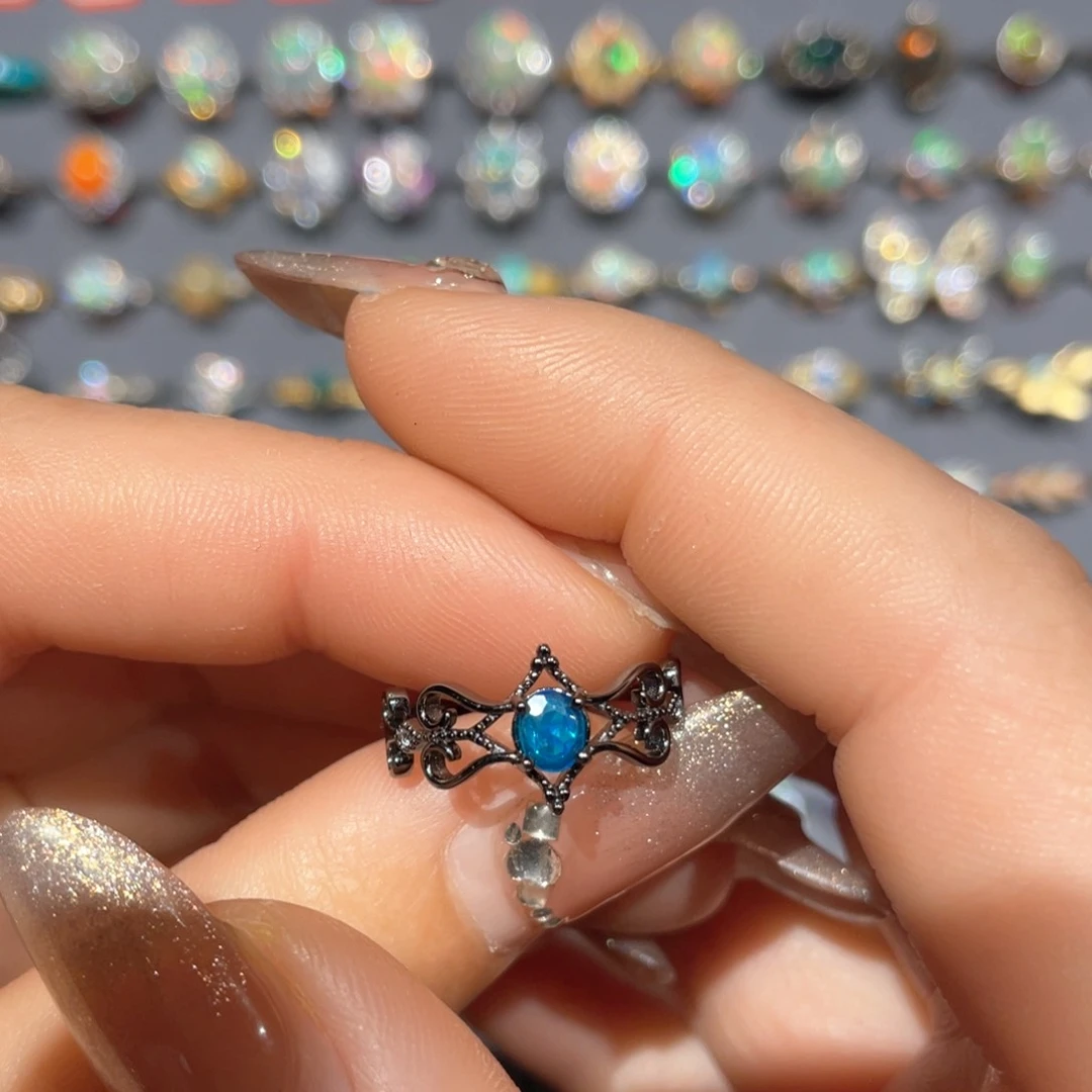 欧泊戒指欧泊银S925镶嵌