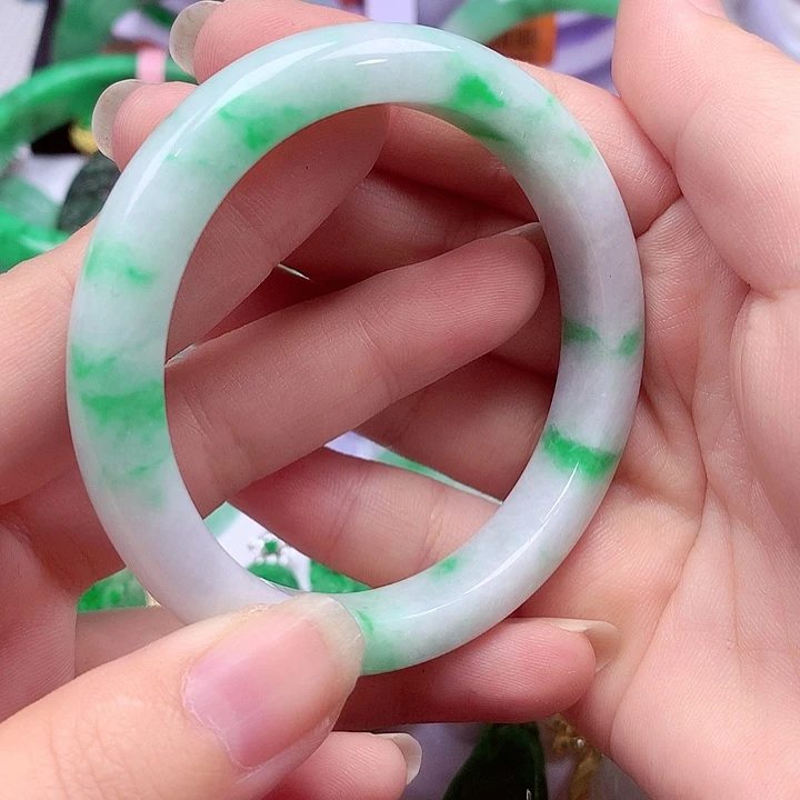 树***花翡翠未镶嵌手镯翡翠手镯