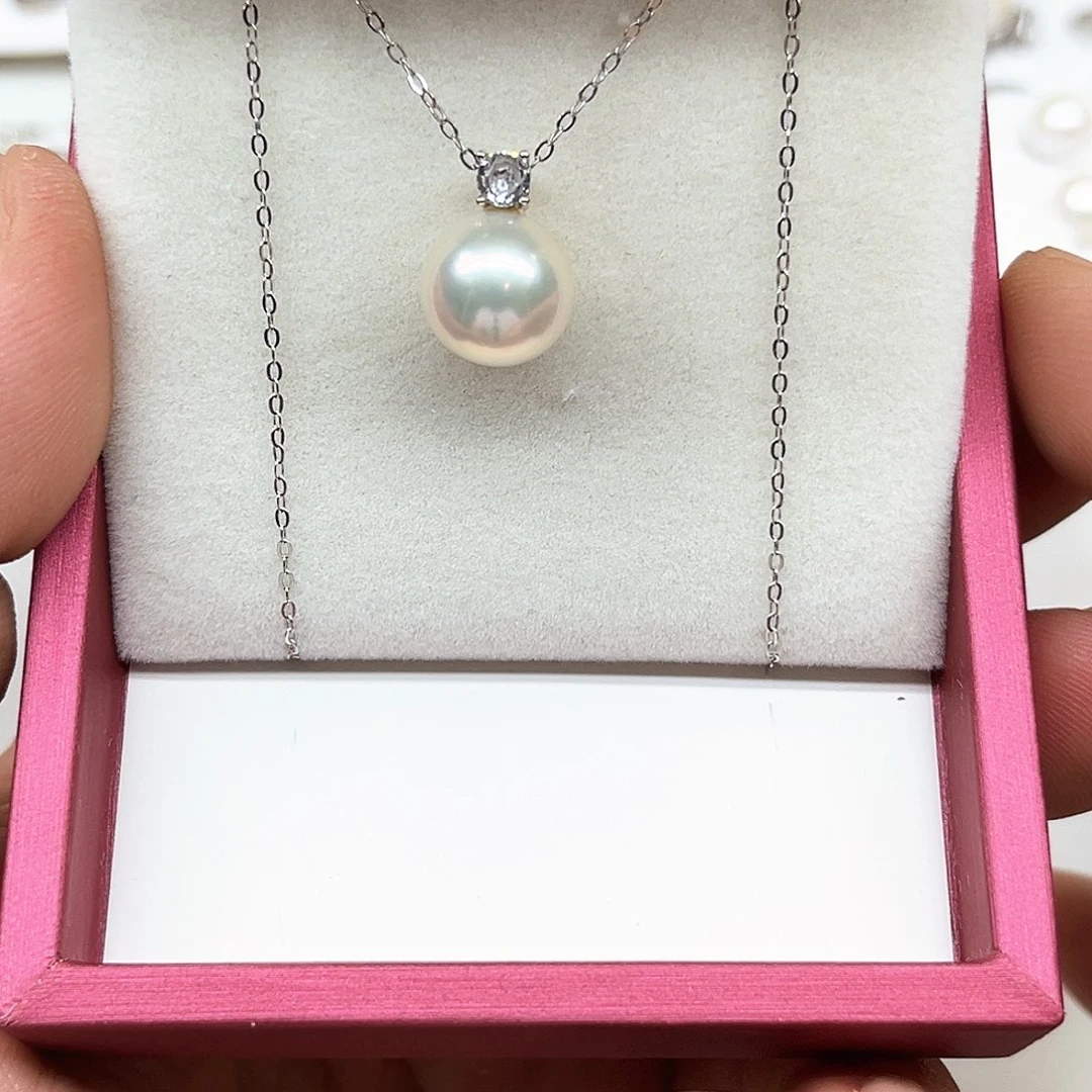 淡水珍珠银S925镶嵌颈饰