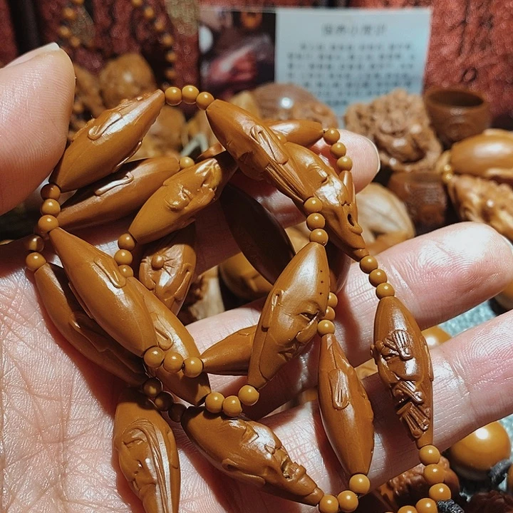 橄榄核手串/手链蜗***神纯手工